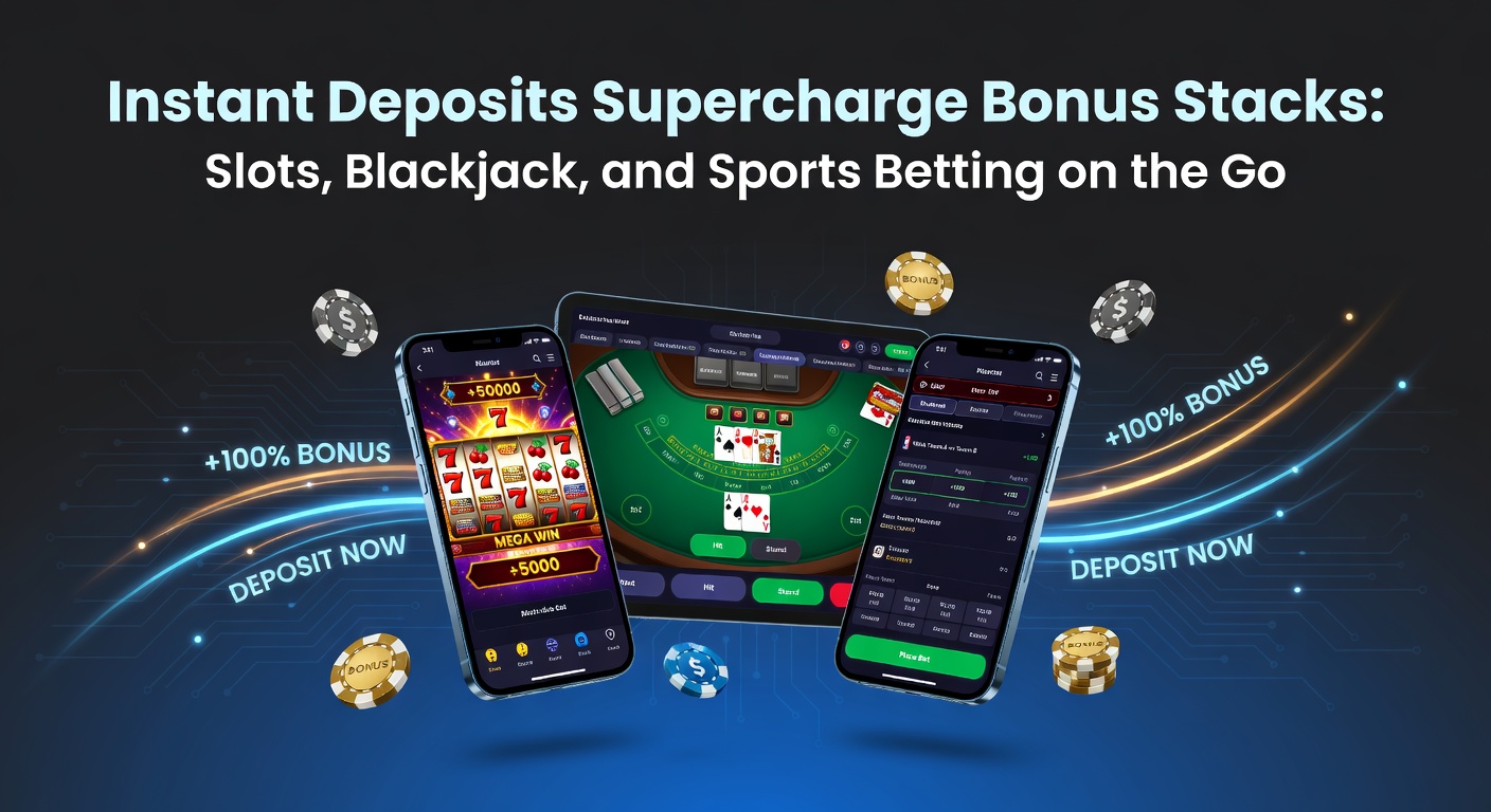 Dynamic collage of blackjack cards, slot reels spinning, and sports betting odds updating on a mobile device