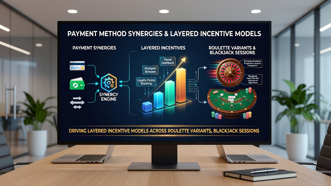 Layered incentive diagram connecting payment options to roulette, blackjack, and sports prediction rewards