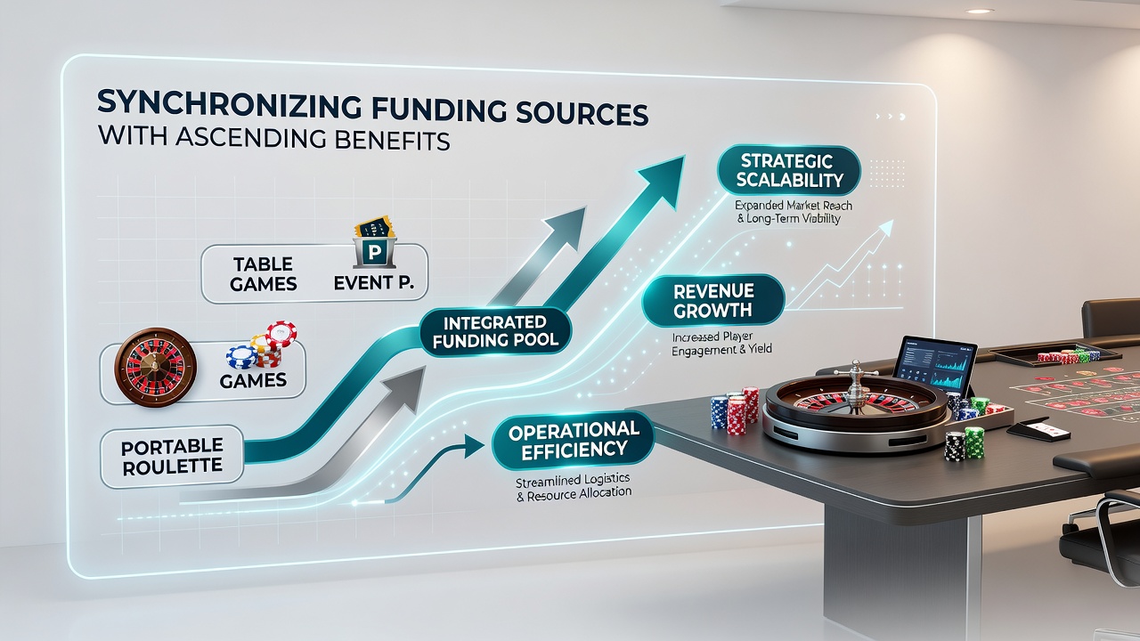 Tablet screen showing synchronized funding sources alongside ascending VIP benefit tiers for table games and event predictions